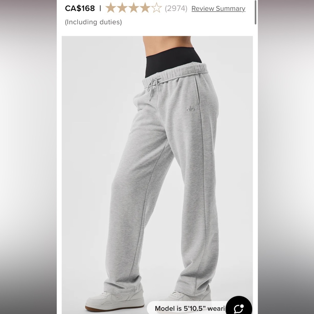 ALO Yoga Women's Gray Track Pants